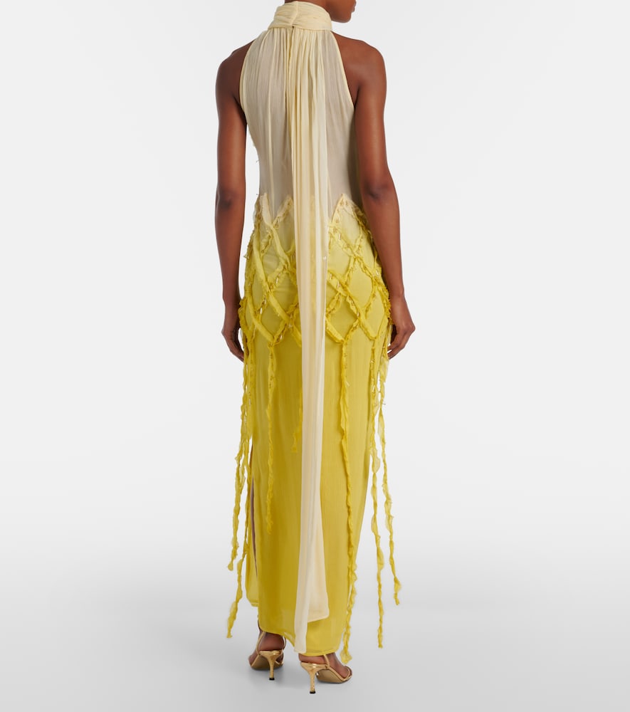  Blumarine Blumarine Verziertes Maxikleid Aus Crêpon 