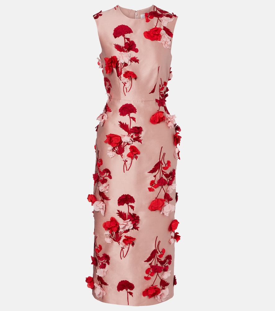 Erdem Floral-appliqué cocktail dress