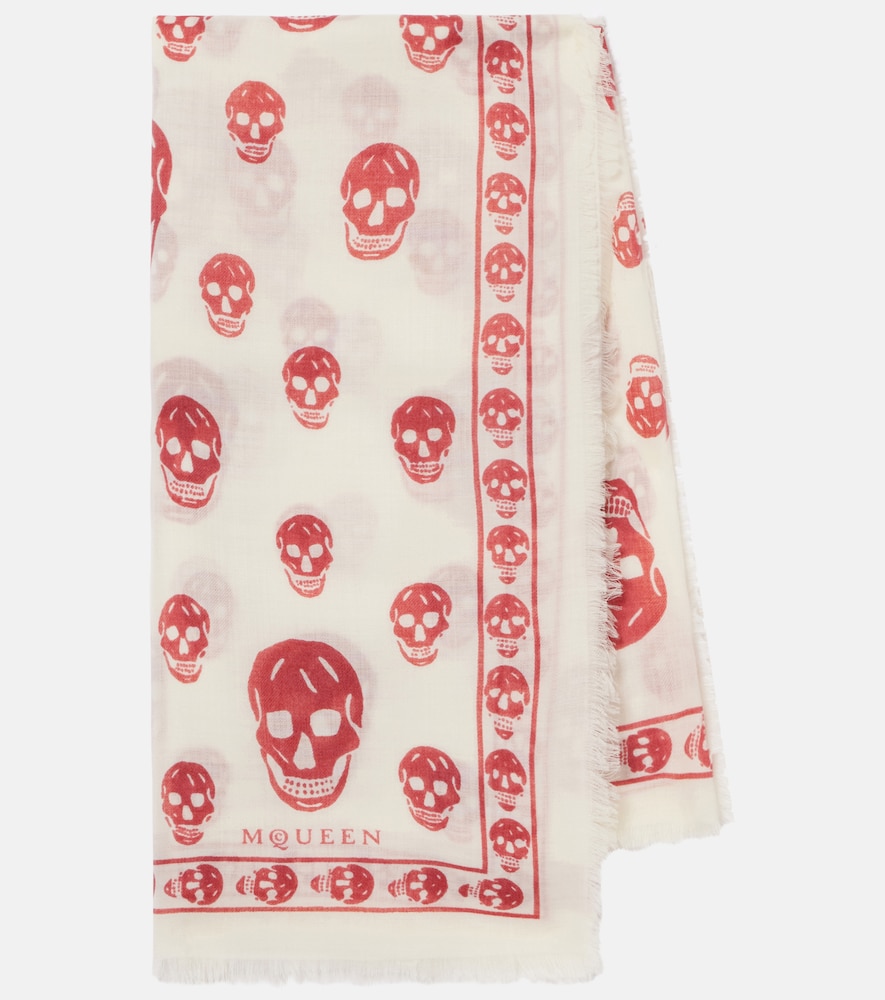 McQueen Skull wool scarf