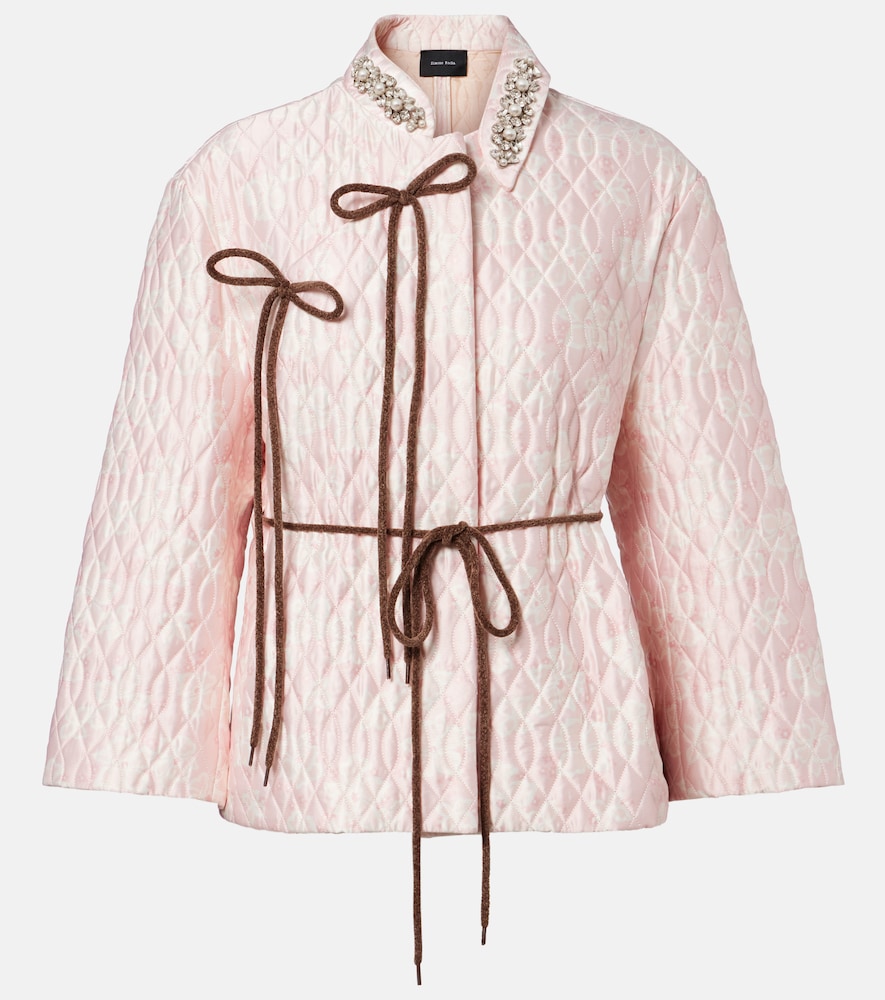 Simone Rocha Embellished quilted jacket