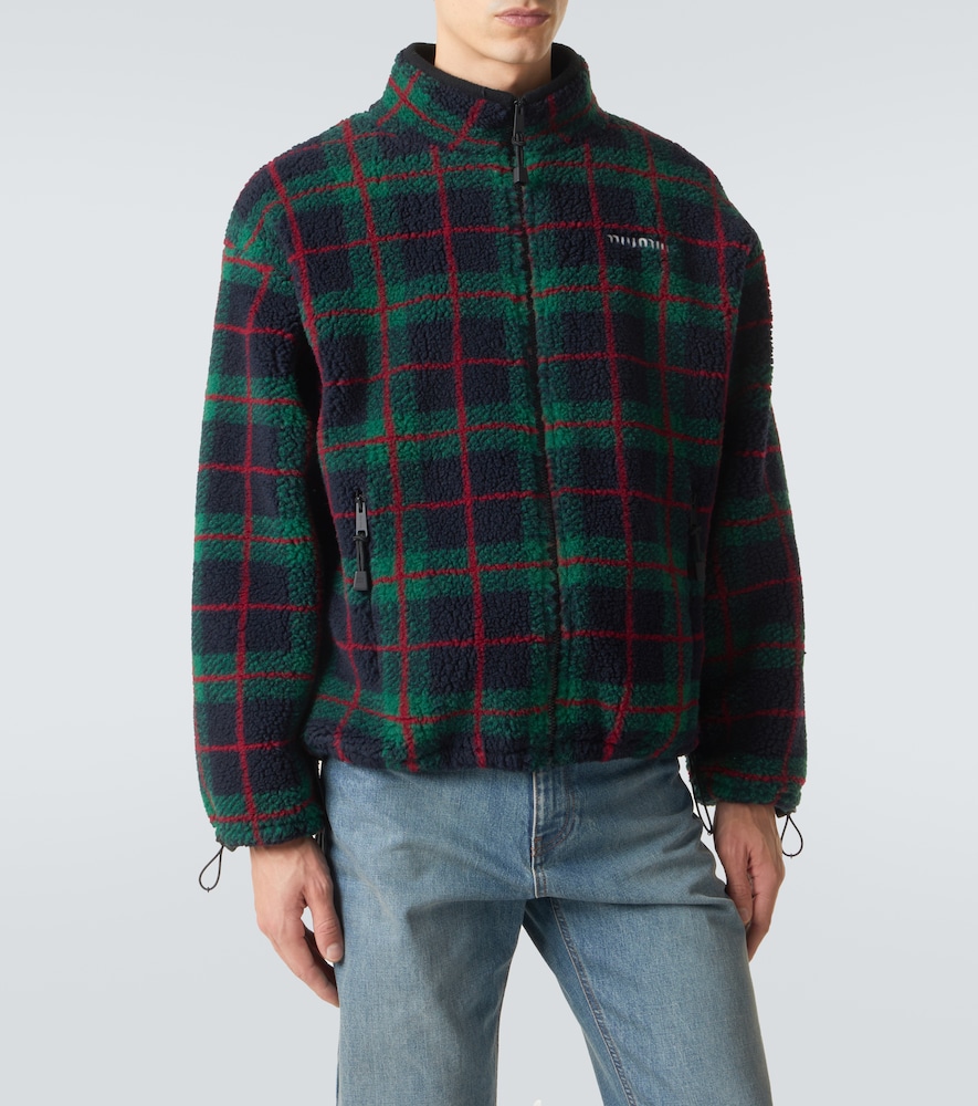  Miu Miu Miu Miu Checked Teddy Jacket 