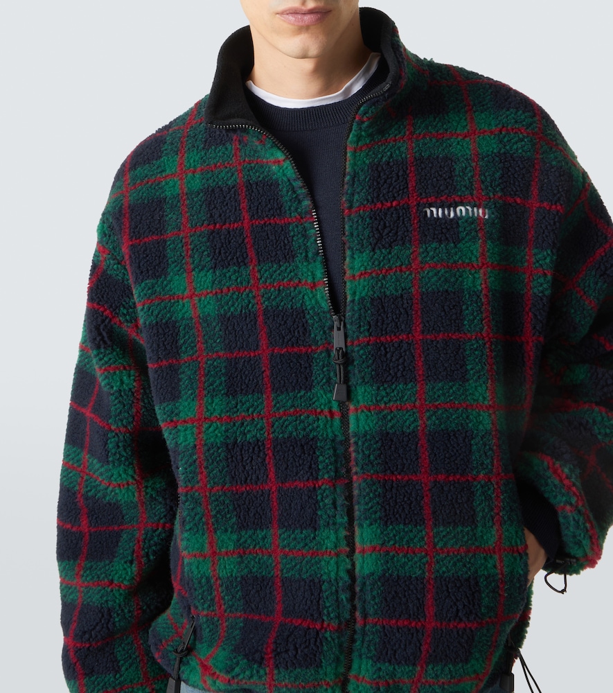  Miu Miu Miu Miu Checked Teddy Jacket 