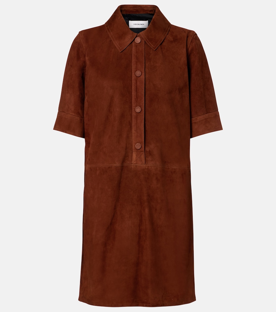 Yves Salomon Suede Polo Dress