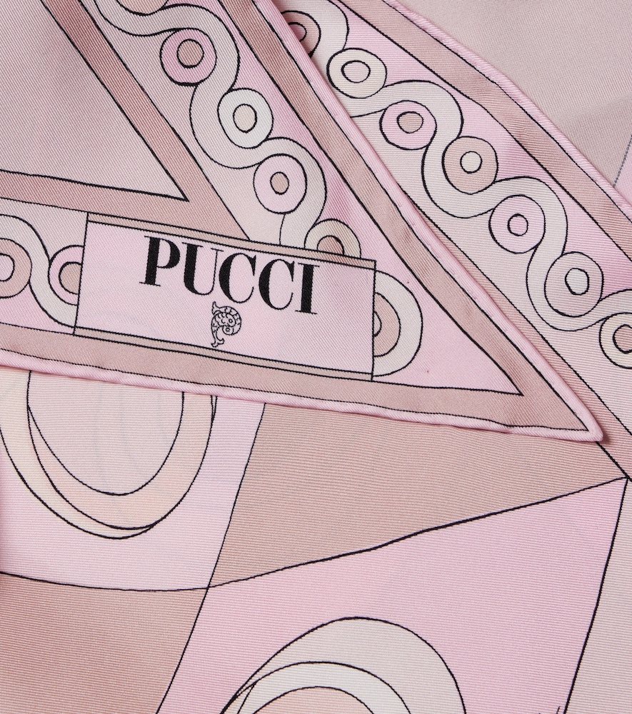  Pucci Pucci Pañuelo Occhi De Sarga De Seda 