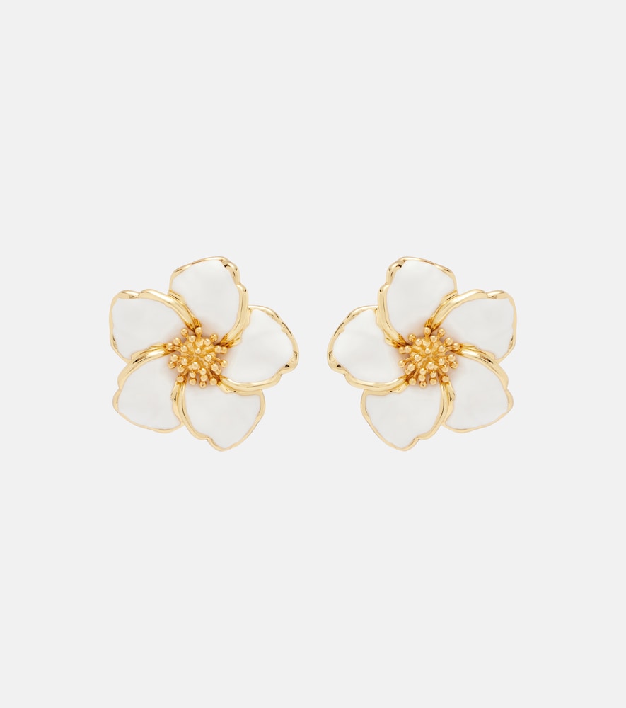 Dolce & Gabbana Floral enamel clip-on earrings