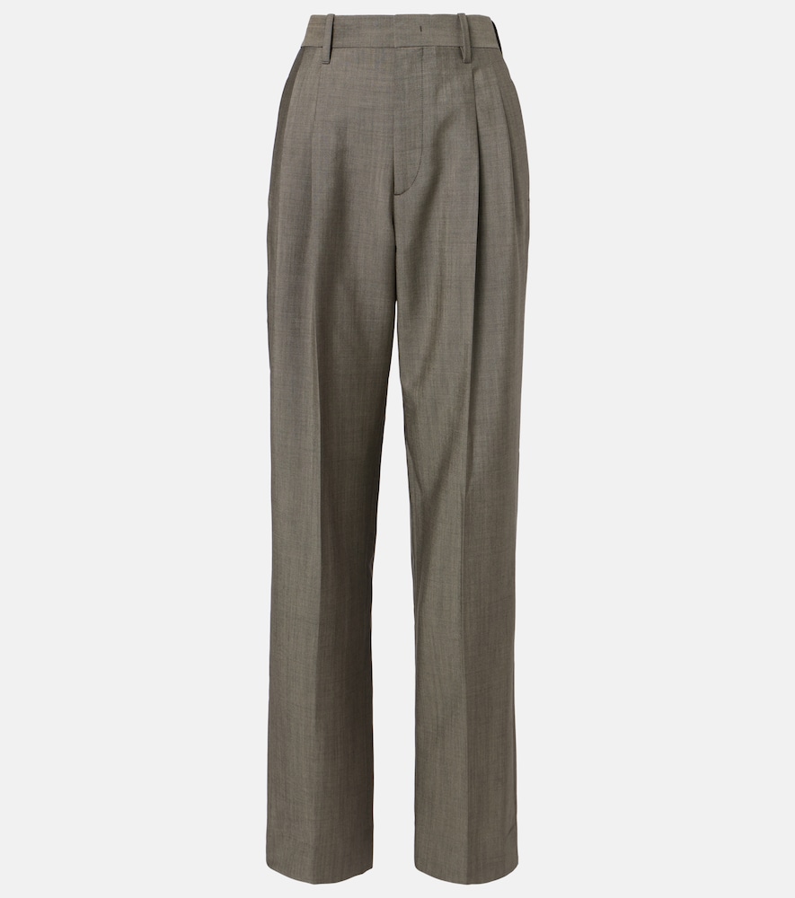 Gerade Hose aus Wolle und Mohair