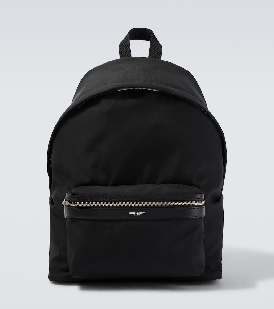 Saint Laurent Saint Laurent City leather-trimmed canvas backpack　サンローラン シティ レザートリム キャンバス バックパック