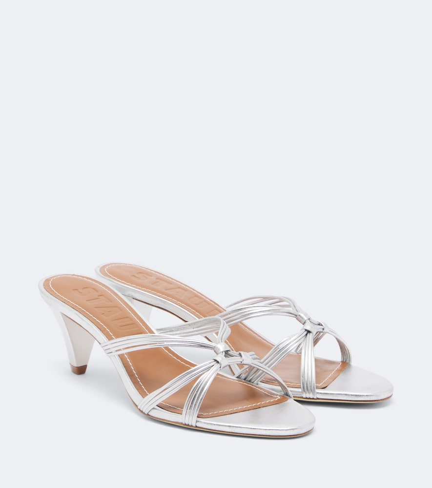 Mules Carrie in pelle metallizzata