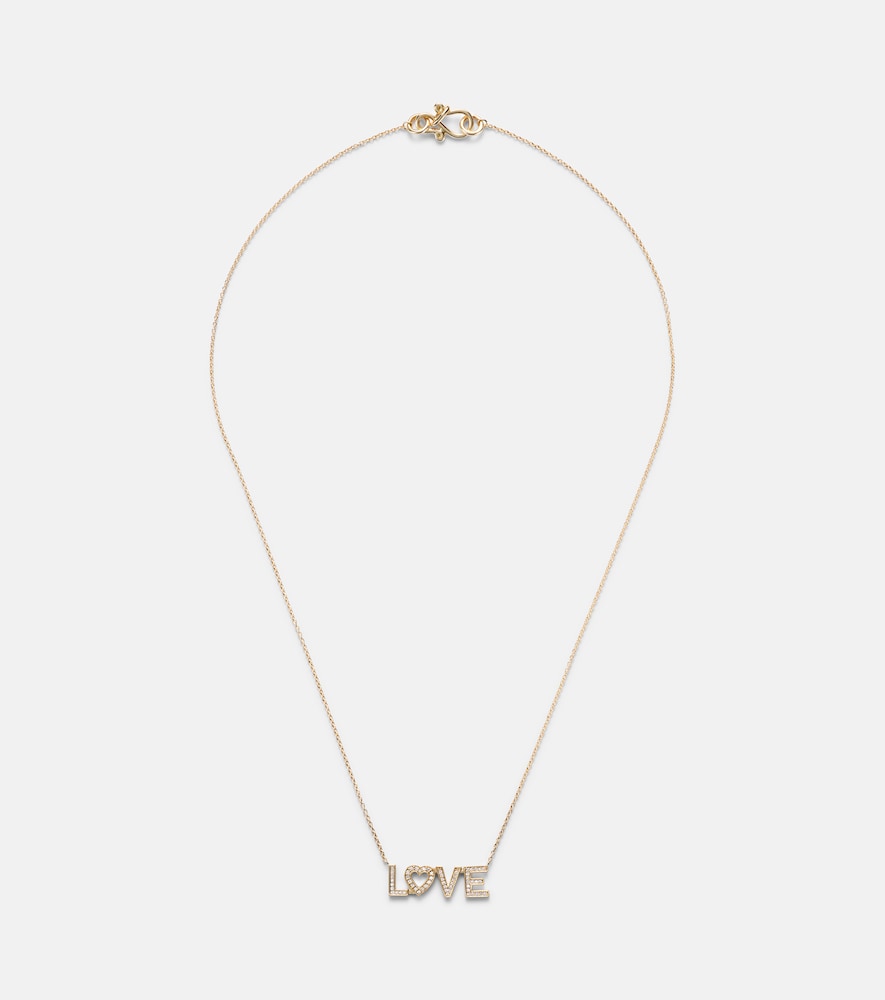 Sophie Bille Brahe Love 18kt gold necklace with diamonds