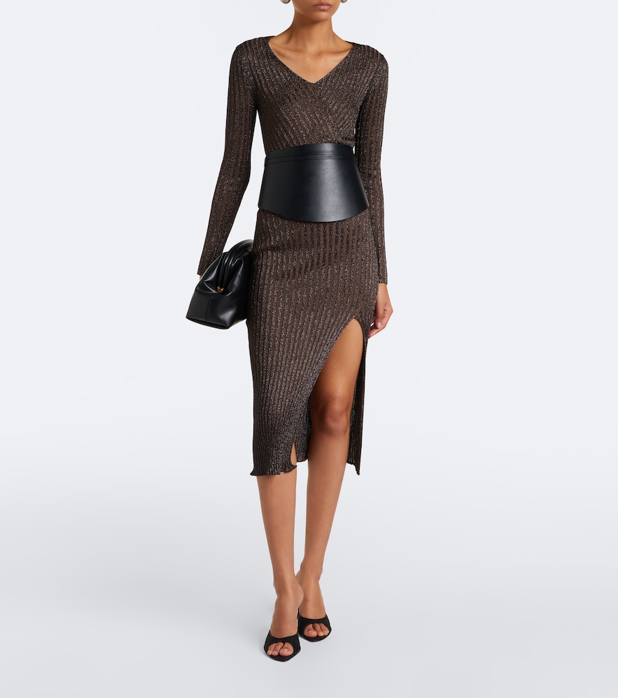 Striped Lamé Top