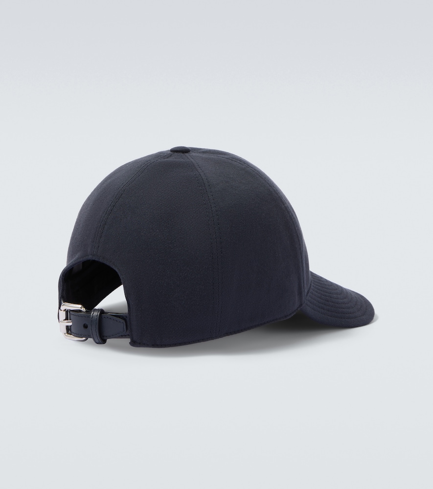  Prada Prada Logo Canvas Baseball Cap 