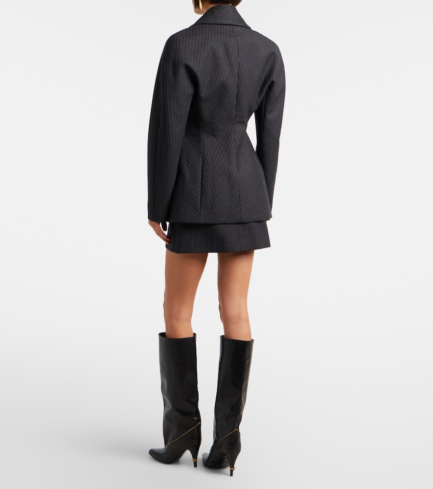 Virgin Wool Twill Miniskirt