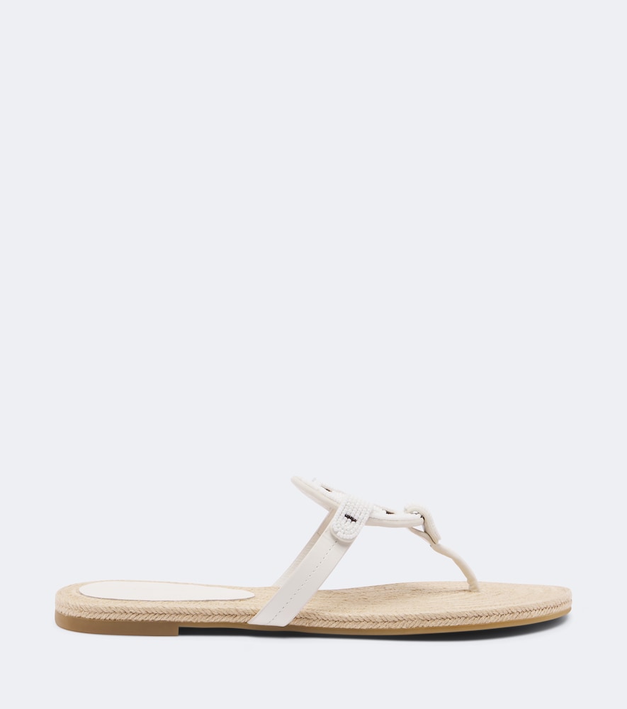 Miller Beaded Leather Thong Sandals