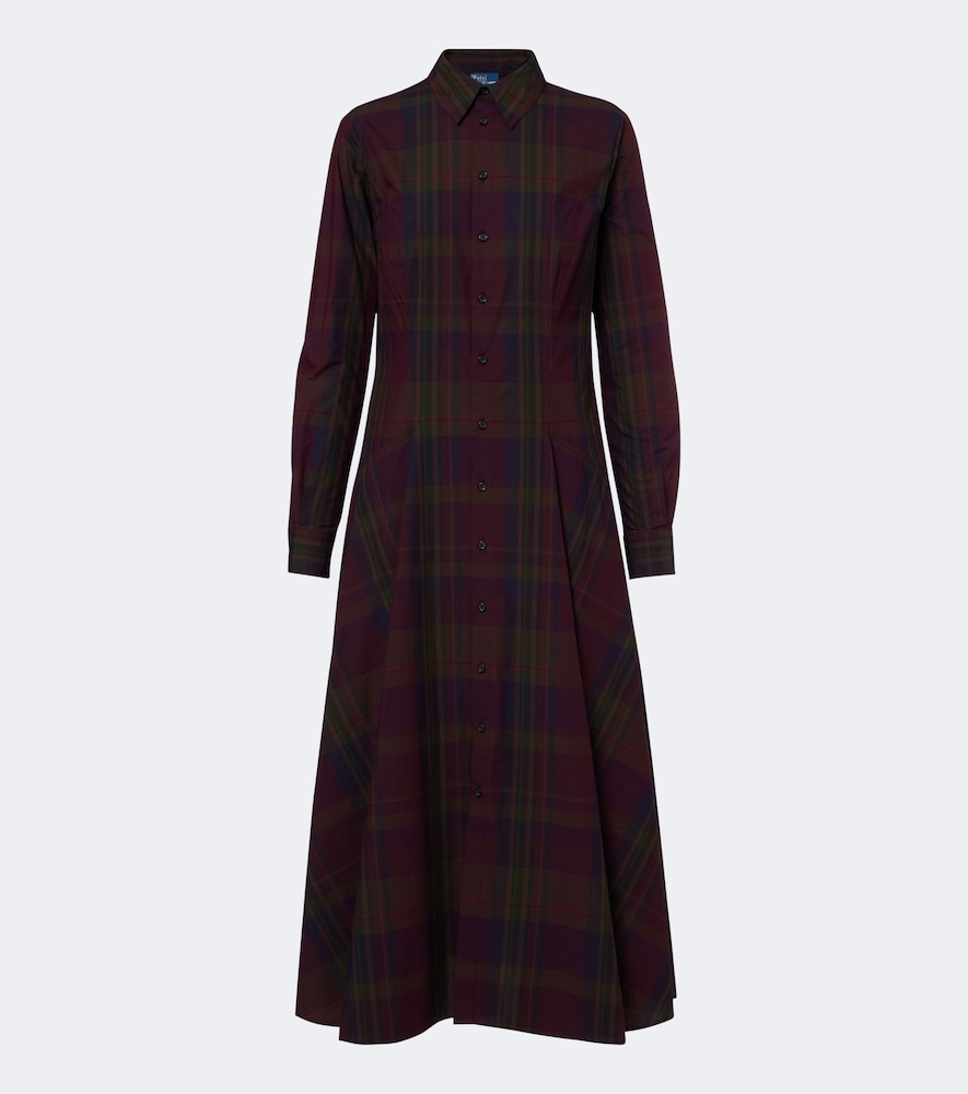Hemdblusenkleid aus einem Baumwollgemisch