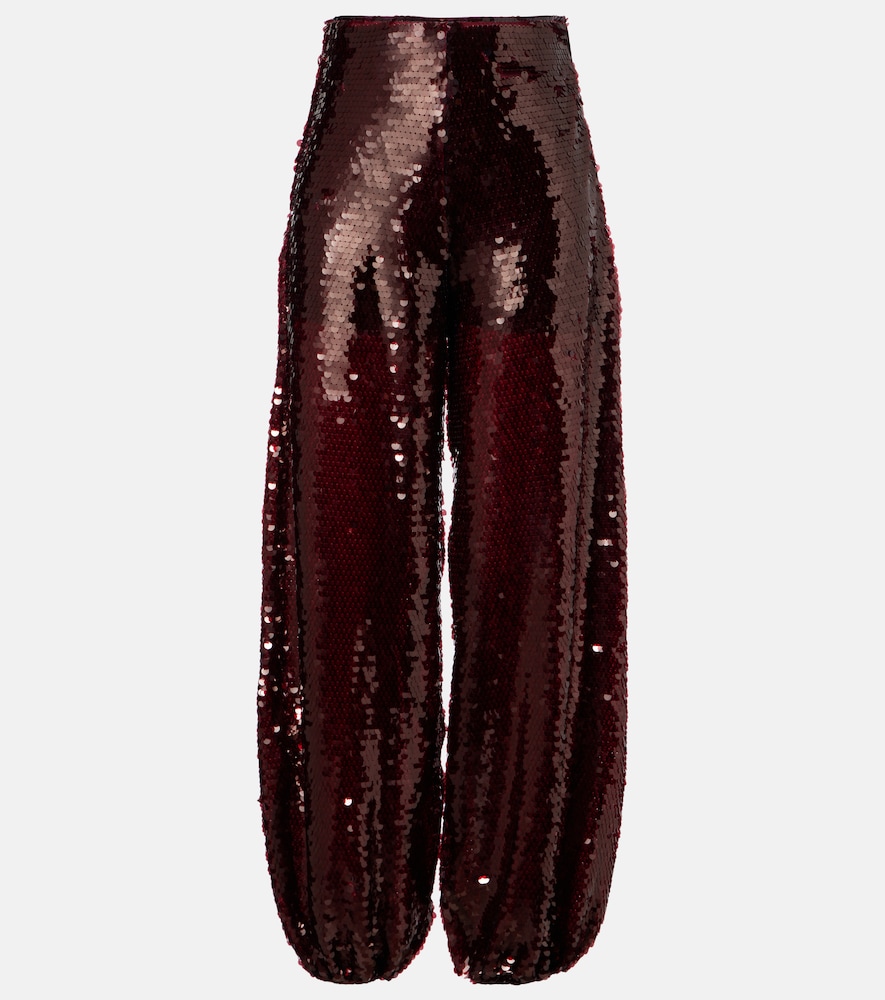 Pantaloni balloon con paillettes