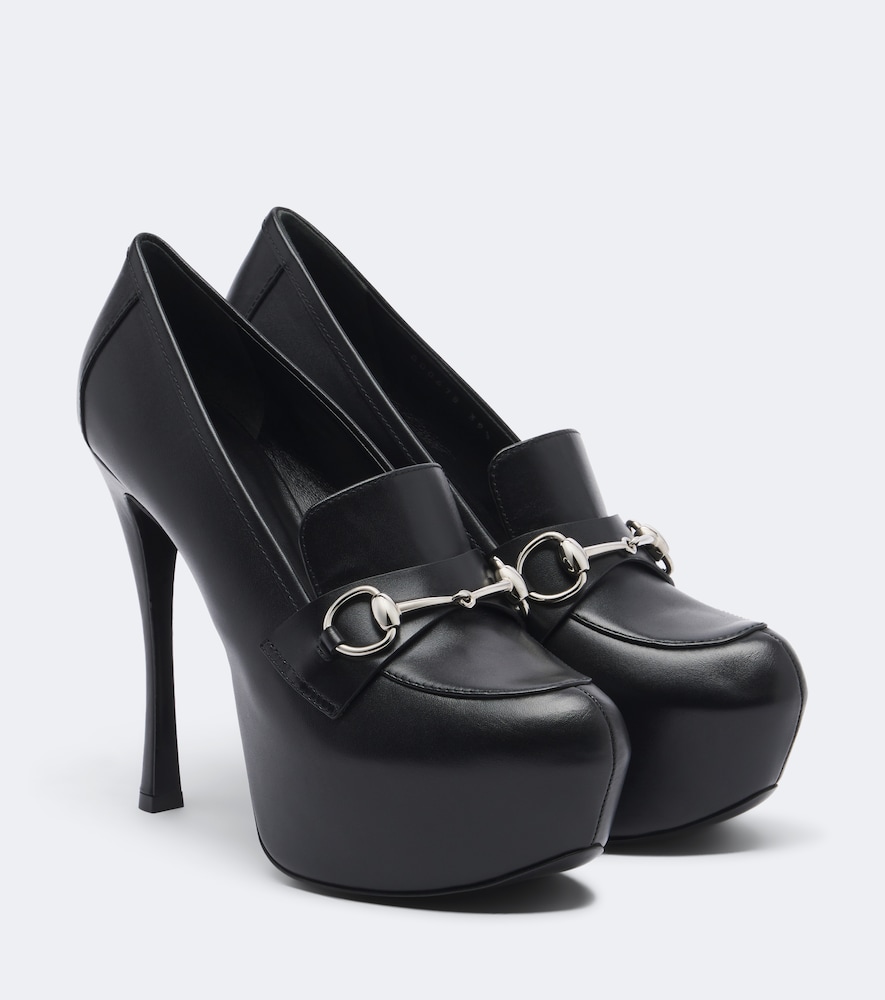 Plateau-Pumps Fame aus Leder