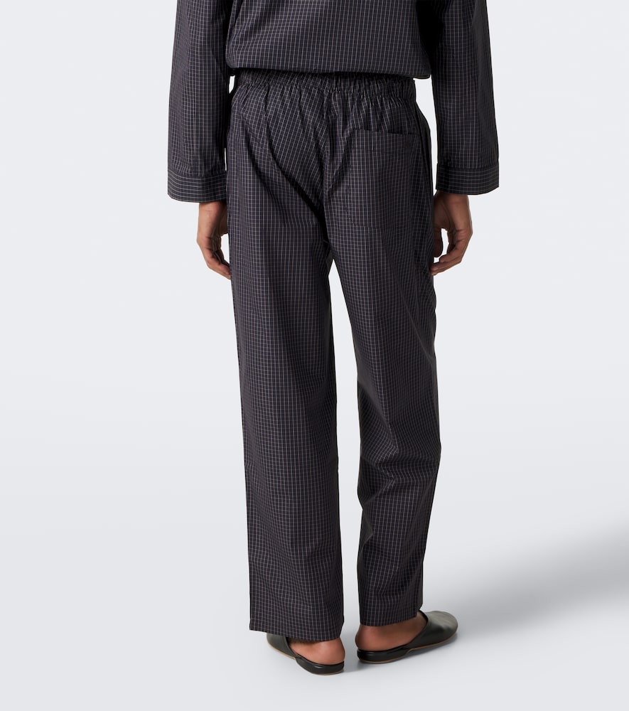 Checked Cotton Pajama Pants