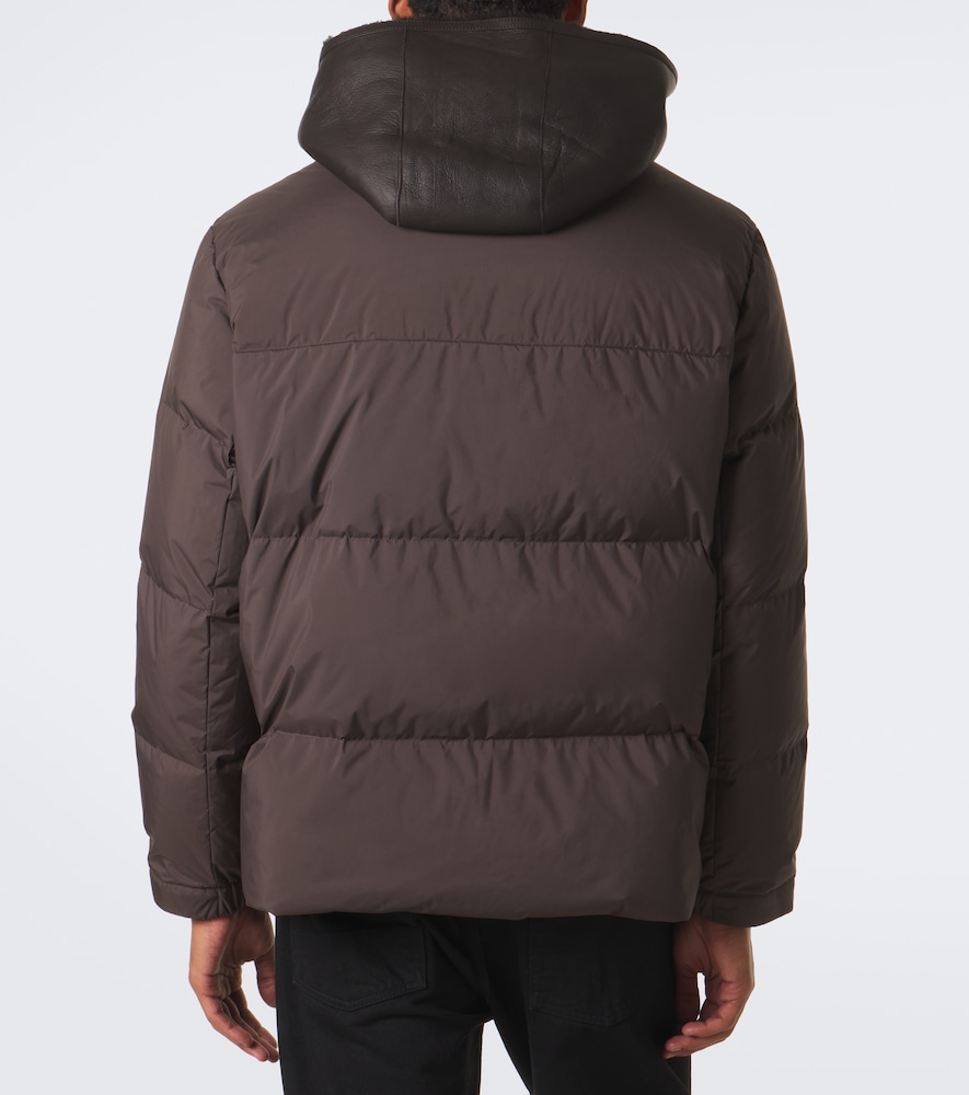 Shearling-Trimmed Down Jacket