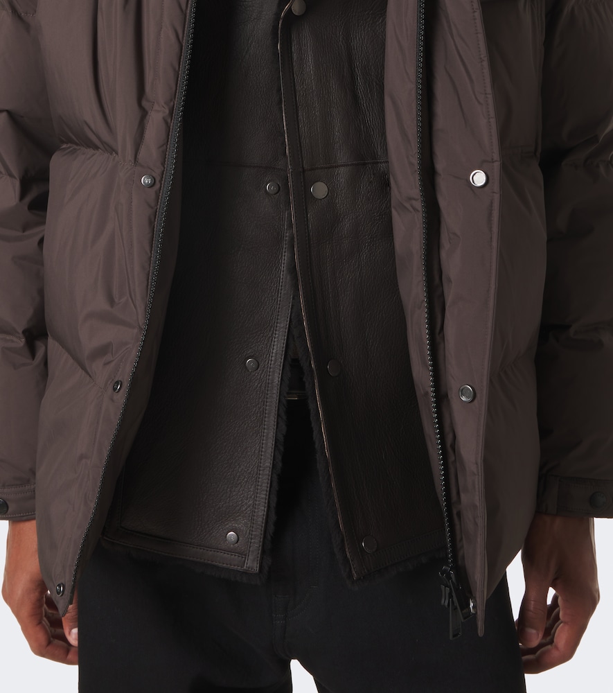 Shearling-Trimmed Down Jacket
