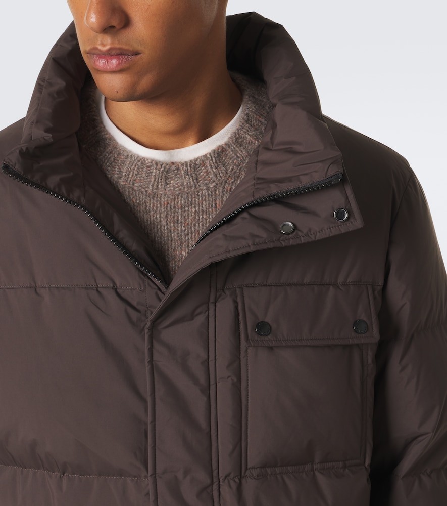Shearling-Trimmed Down Jacket