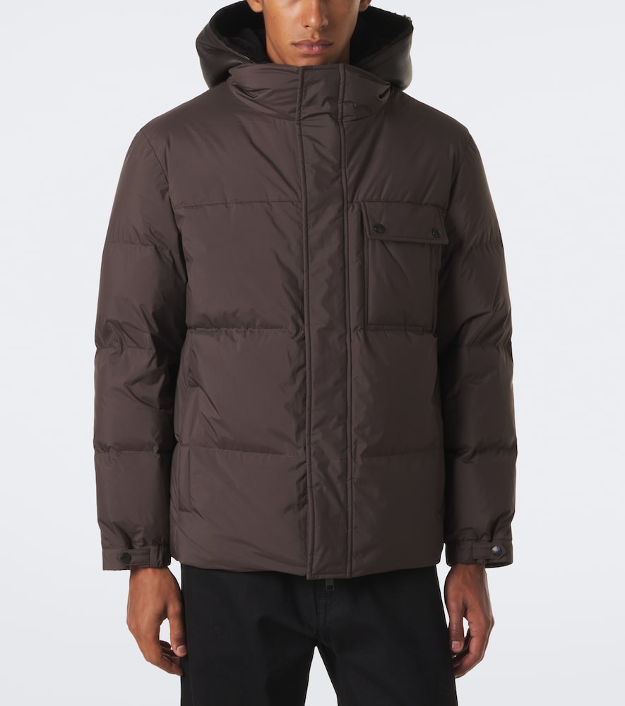 Shearling-Trimmed Down Jacket
