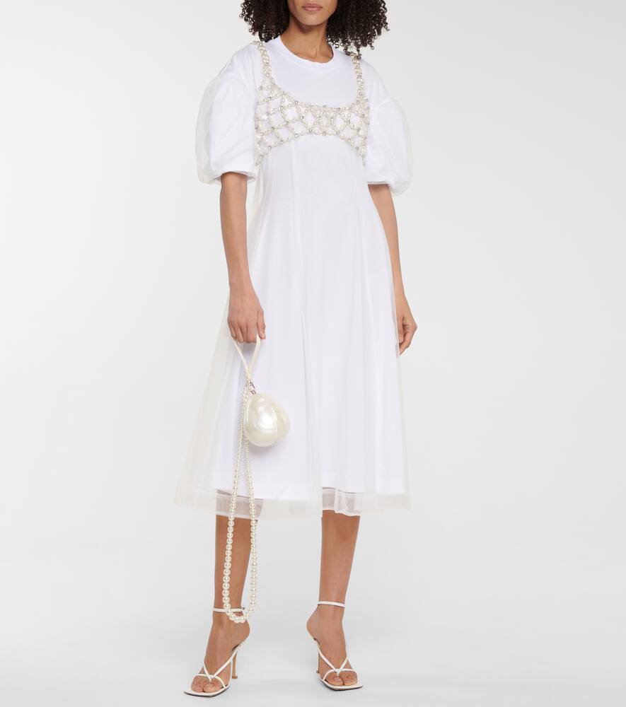SIMONE ROCHA BEADED CROP TOP,P00547228