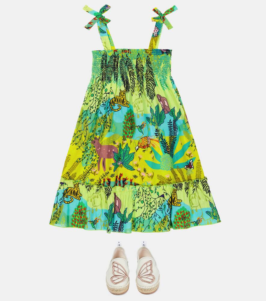 Vilebrequin Little Girl's & Girl's Jungle Rosseau Cotton Voile Dress In Gingembre