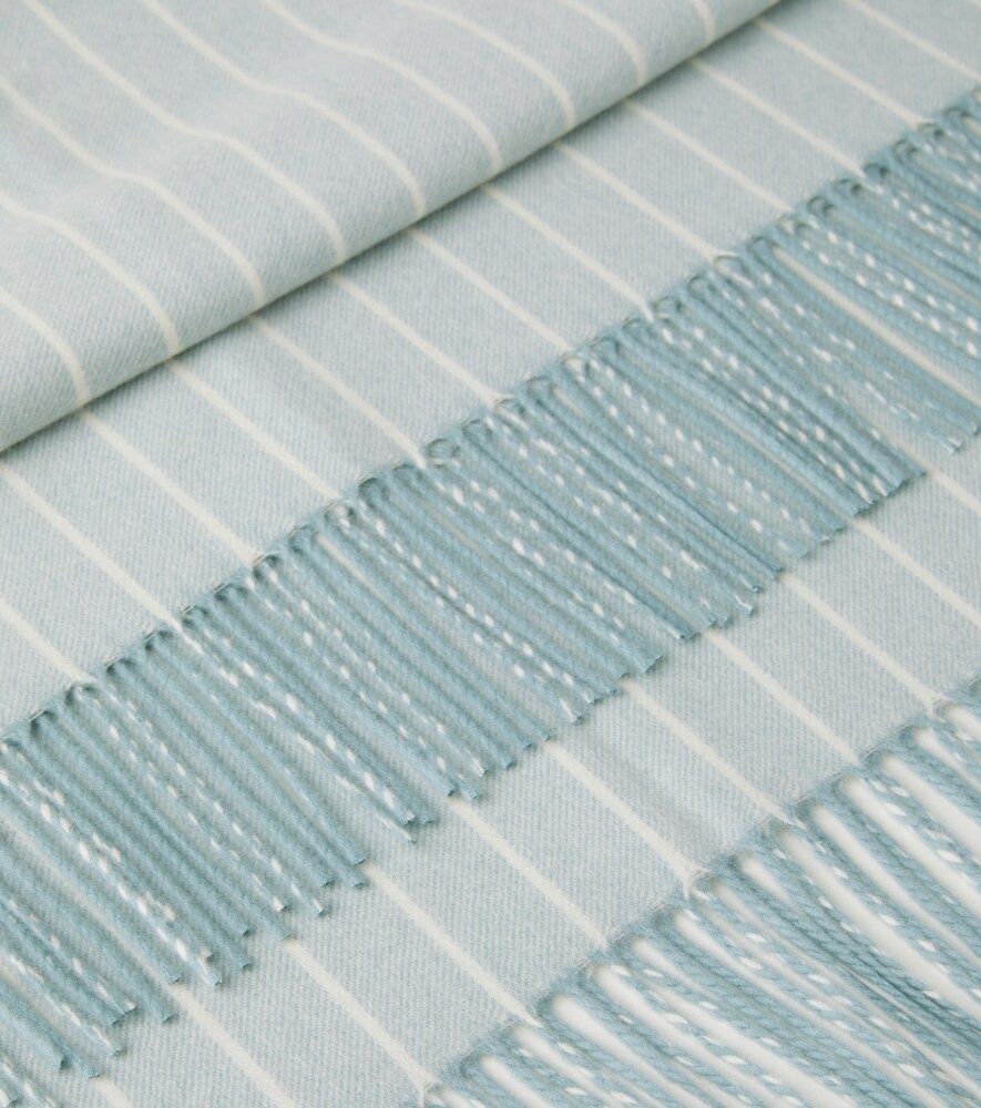  Loro Piana Loro Piana Pinstriped Cashmere Throw 