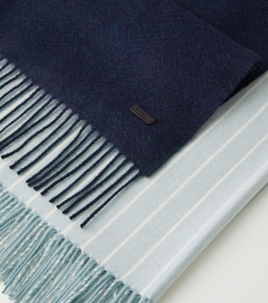  Loro Piana Loro Piana Pinstriped Cashmere Throw 