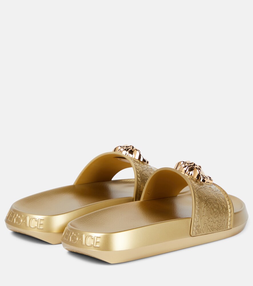 Metallic Square Toe Slip-on Sandals Summer Verdusa Women's - Square Open Toe Slide Sandals Summer Flat Shoes Metallic Sandals