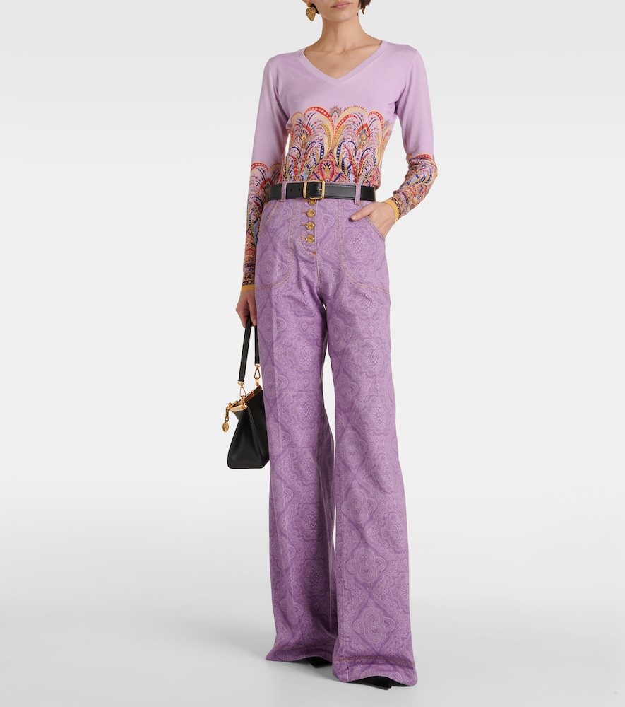  Etro Etro Bedruckter Pullover Aus Einem Seidengemisch 