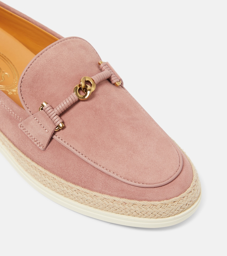  Tod's Tod's Espadrilles T Ring Aus Veloursleder 