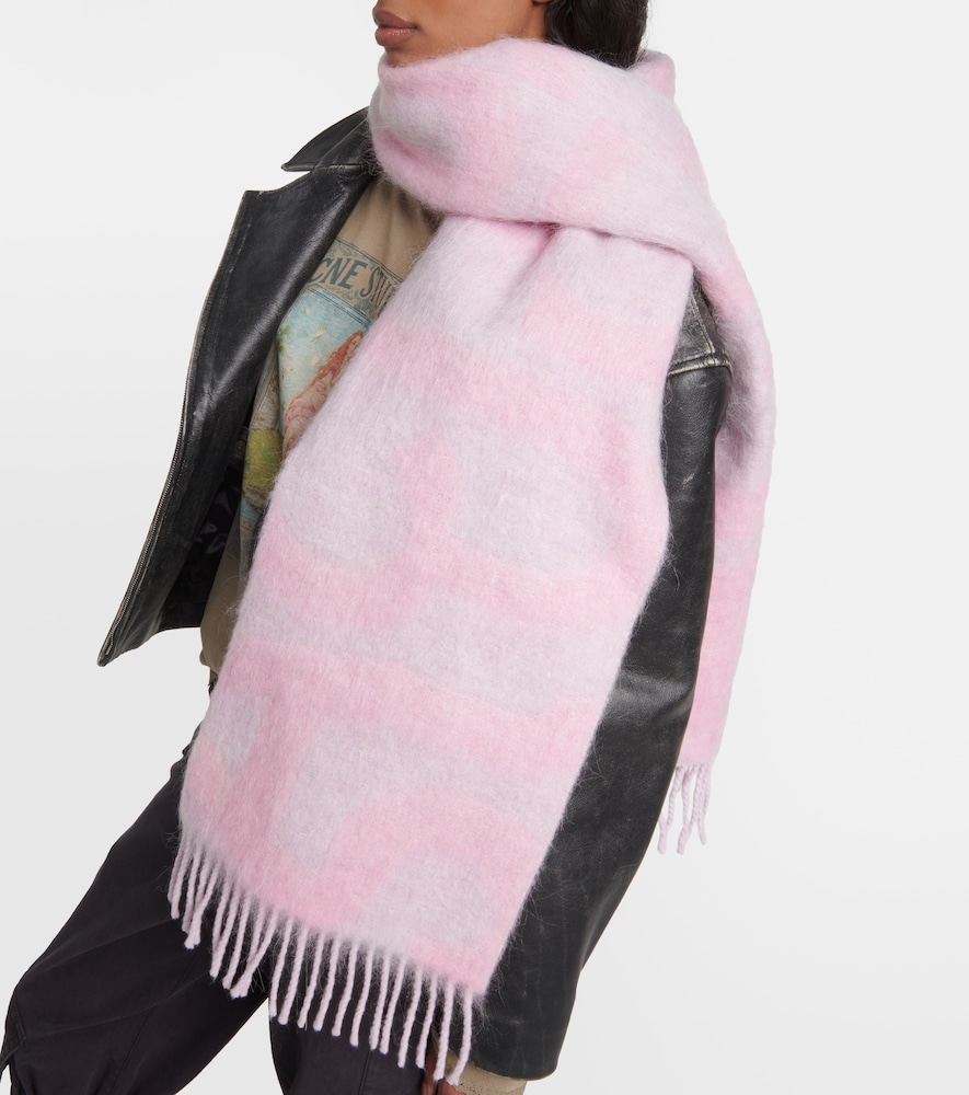  Acne Studios Acne Studios Logo Wool-blend Scarf 
