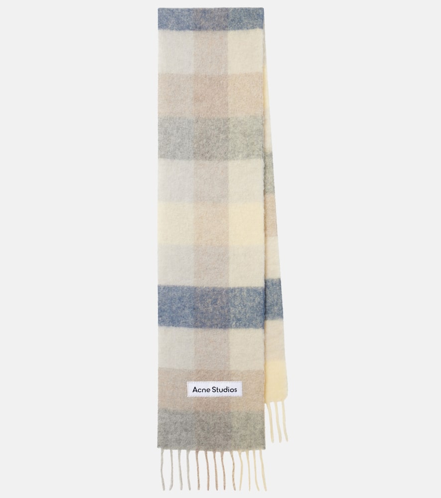 Acne Studios Vally checked wool-blend scarf