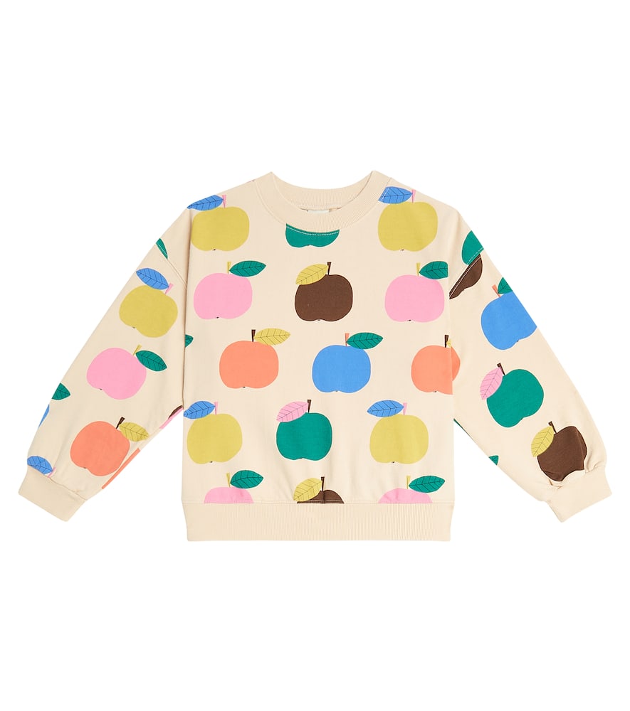 Jellymallow Printed Cotton Jersey Sweatshirt In Grey