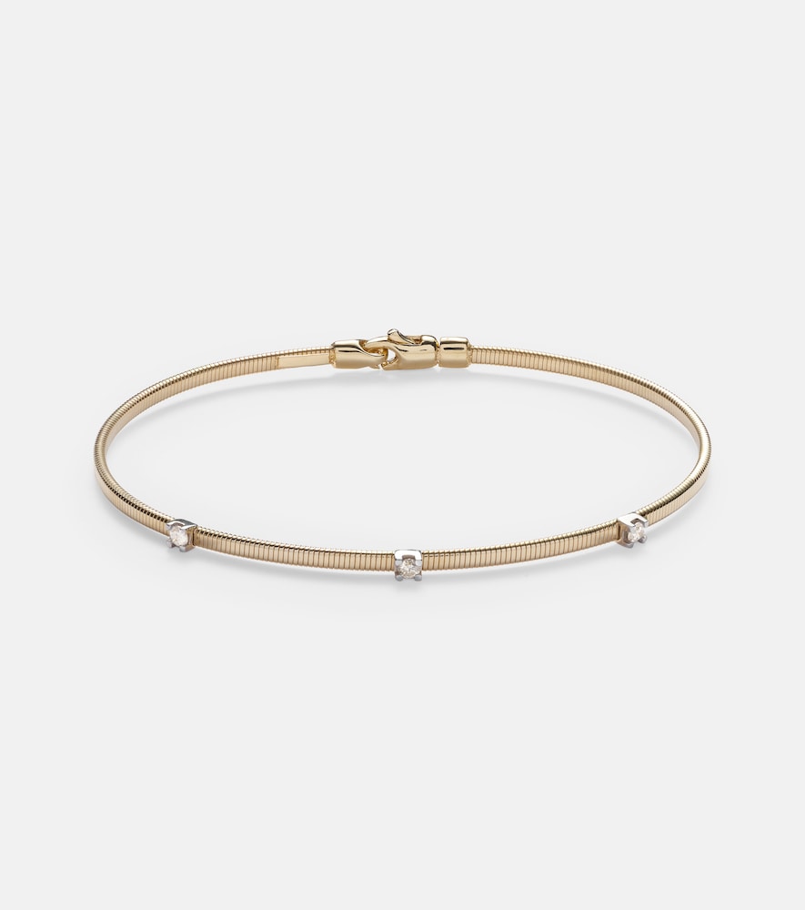 Stone and Strand Liquid Gold 14kt gold bracelet with diamonds
