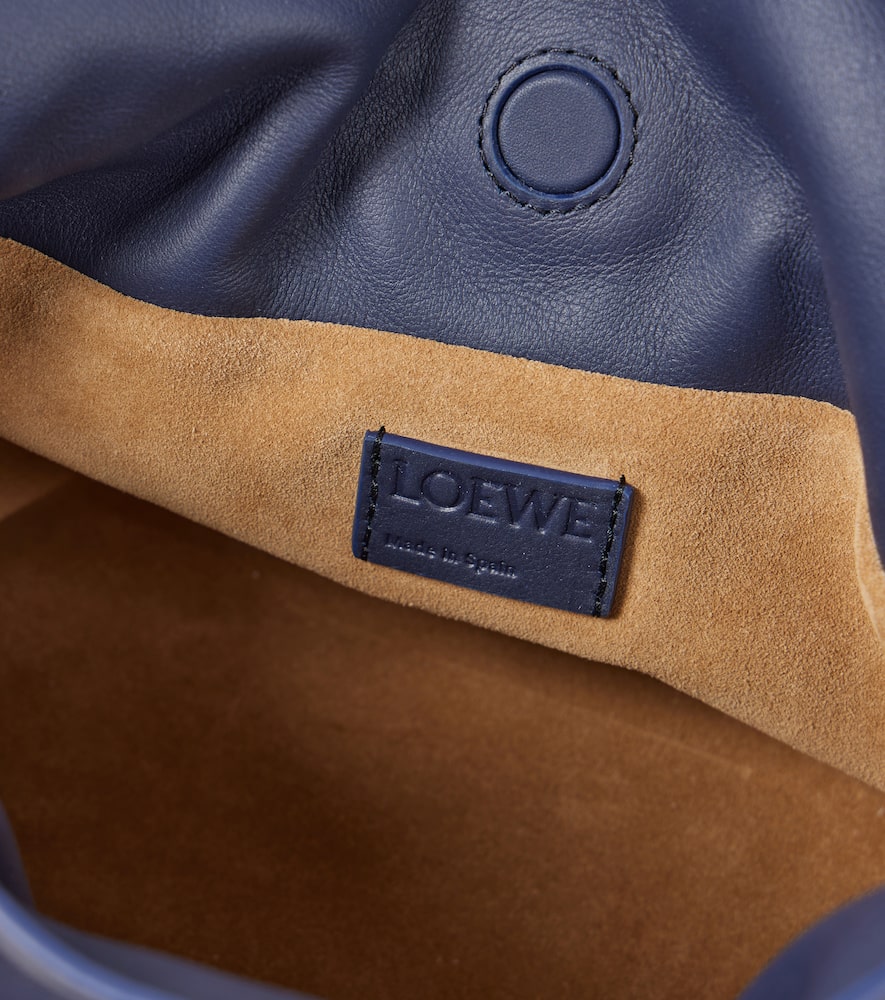 Loewe Flamenco Mini Python-embossed Clutch Bag In Blue