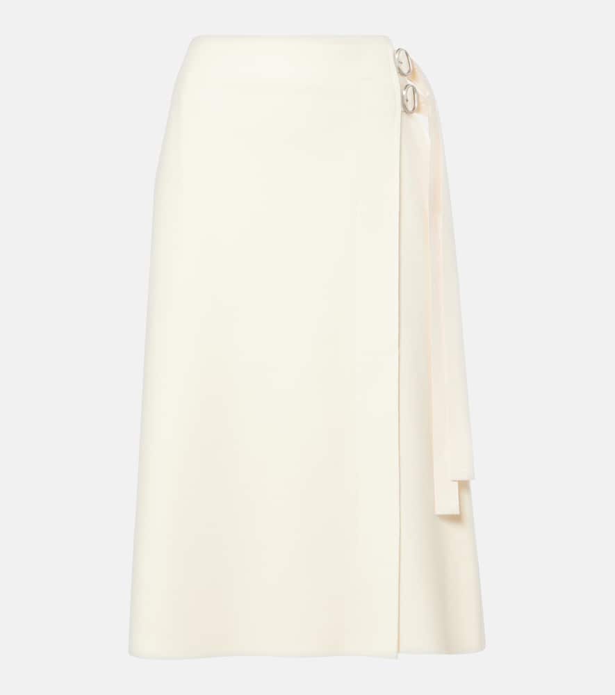 Jil Sander Wool-blend wrap skirt