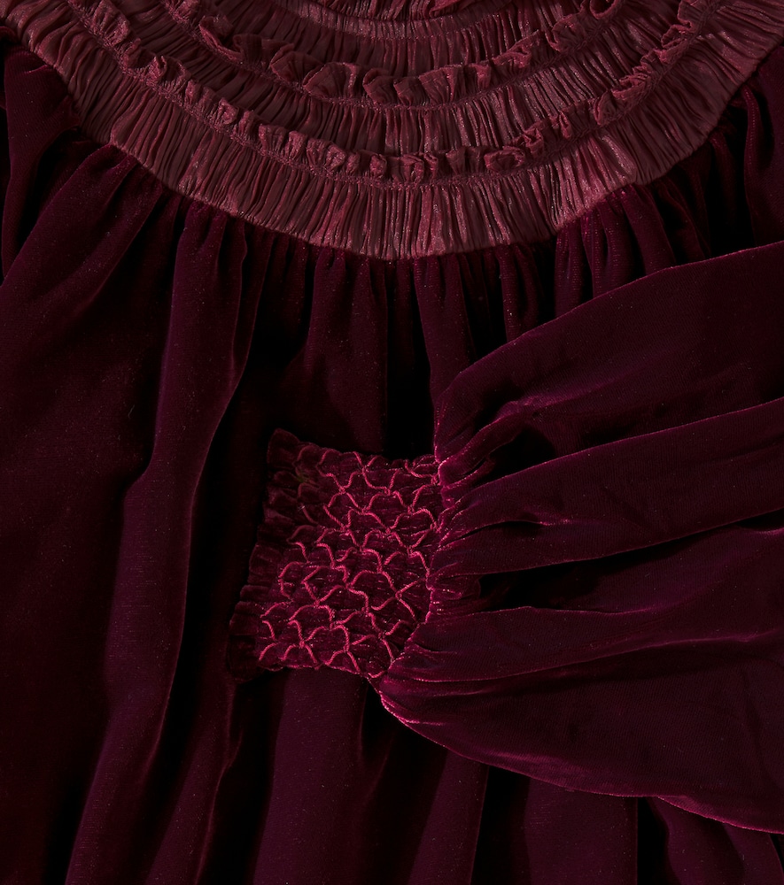  Petite Amalie Petite Amalie Kleid Aus Samt Mit Organza 