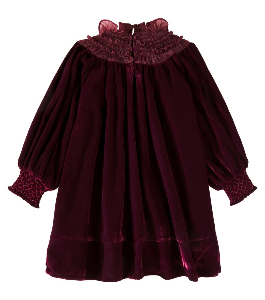  Petite Amalie Petite Amalie Kleid Aus Samt Mit Organza 