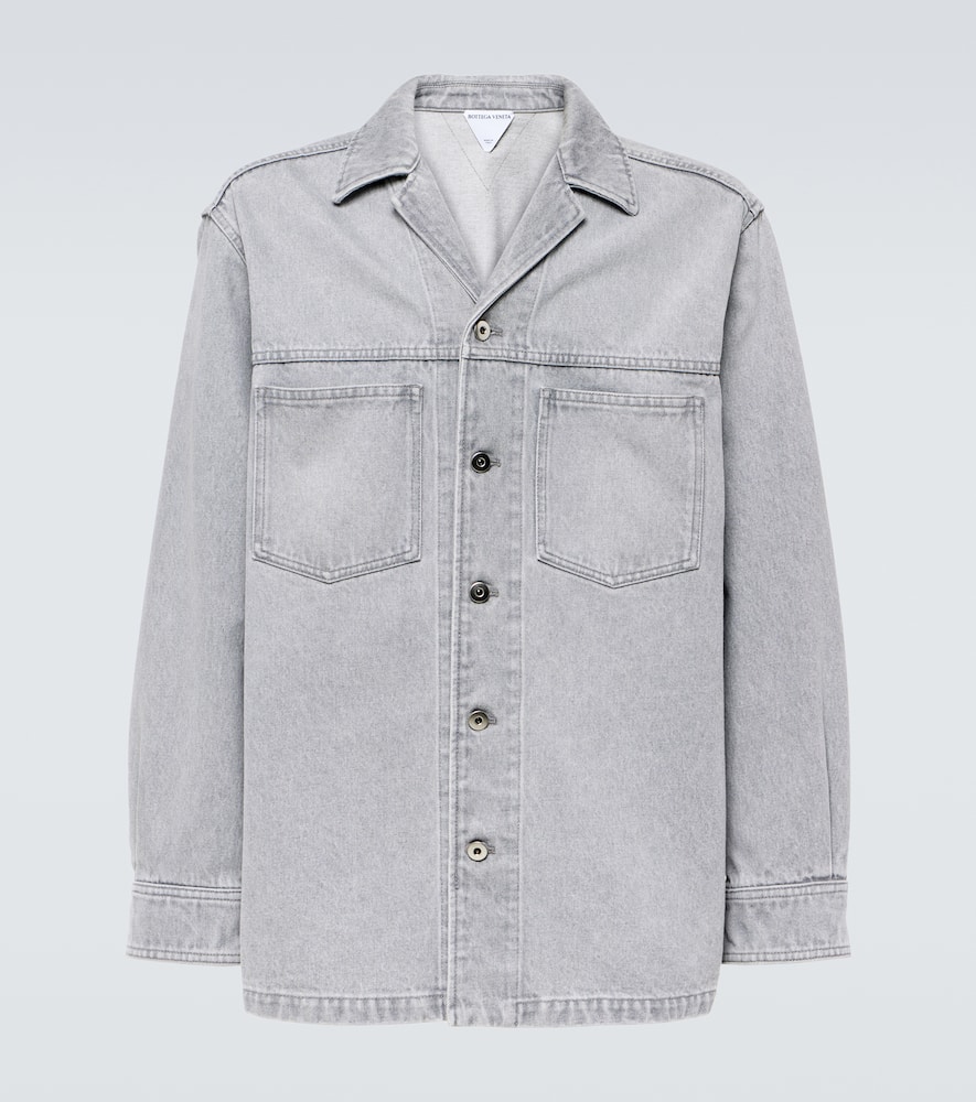 Bottega Veneta Denim Shirt In Grey