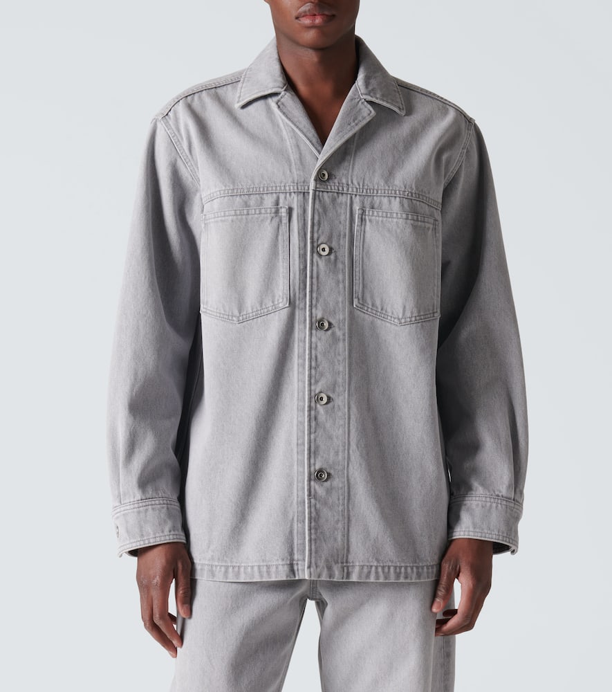 Bottega Veneta Denim Shirt In Grey