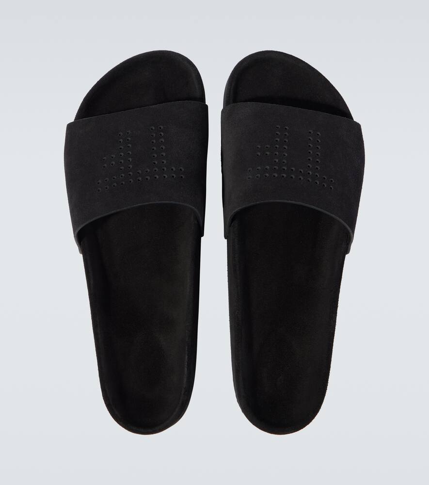 Tom Ford Harris Suede Slides In Black