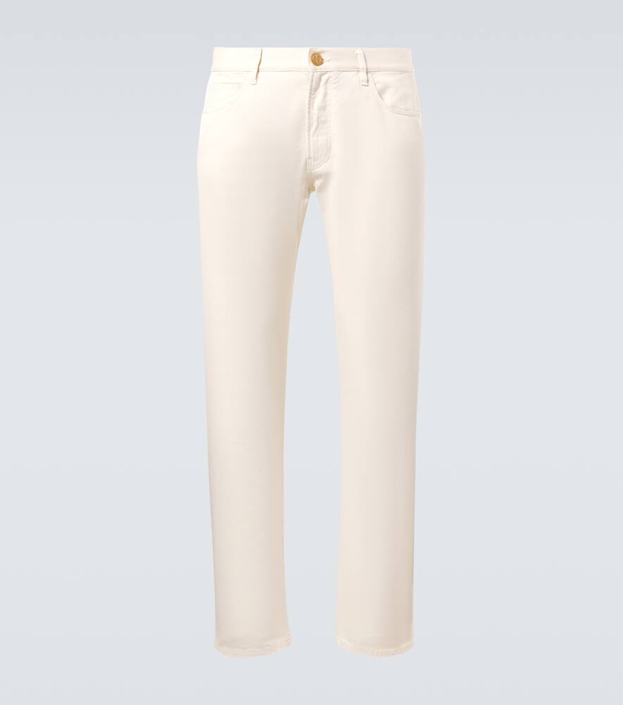 Giorgio Armani Cotton and silk straight pants