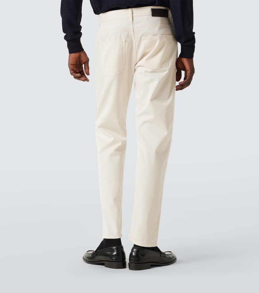 GIORGIO ARMANI COTTON AND SILK STRAIGHT PANTS