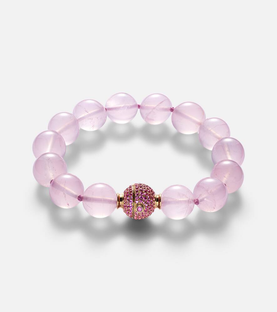 Octavia Elizabeth Orb 18kt gold bracelet with quartz and sapphires