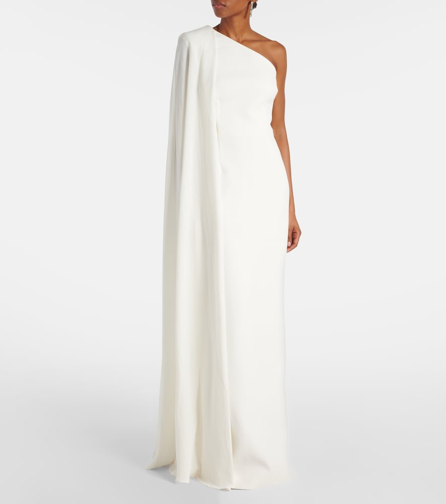 Rebecca Vallance Athena one-shoulder crêpe gown