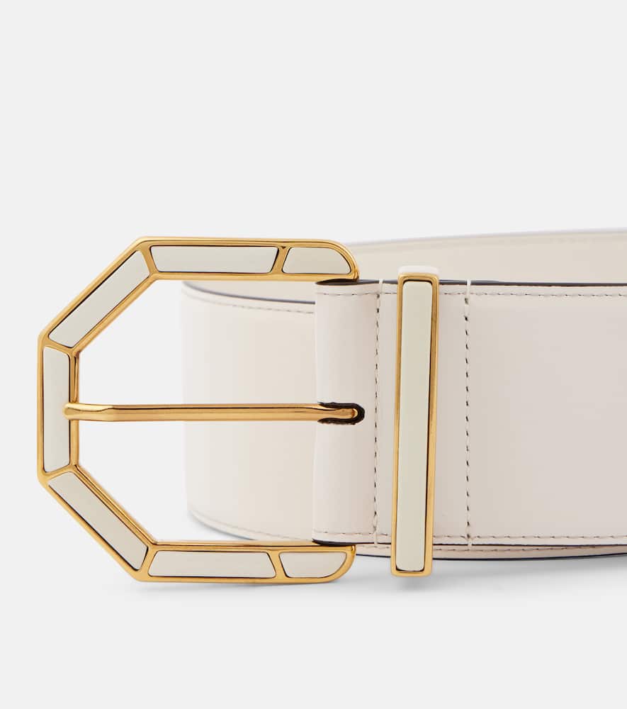 Etro Leather Belt In White