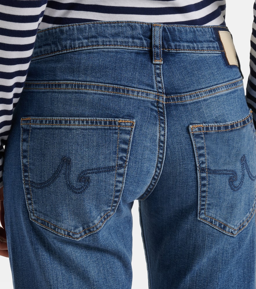 Shop Ag Ex Boyfriend Cropped Skinny Jeans In Blue