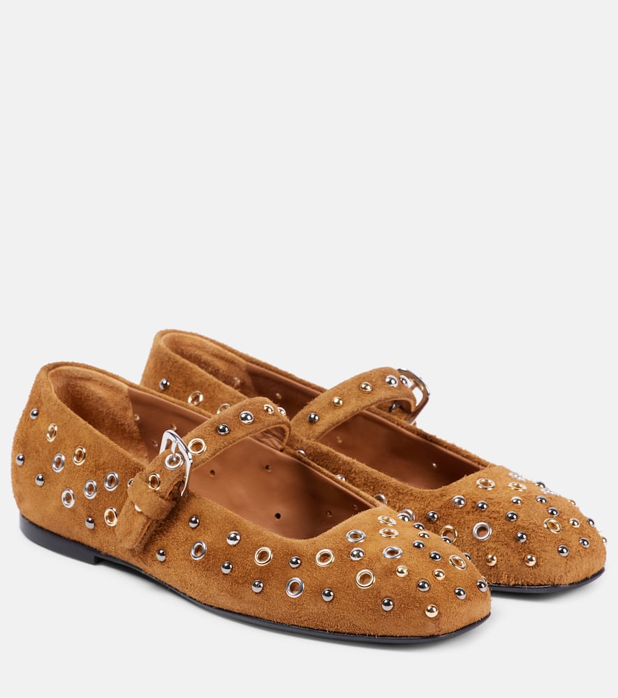 Wild Softness suede Mary Jane flats